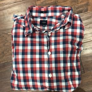 J. Crew slim gingham long sleeve shirt medium